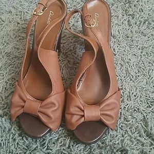 Lightly used brown heels